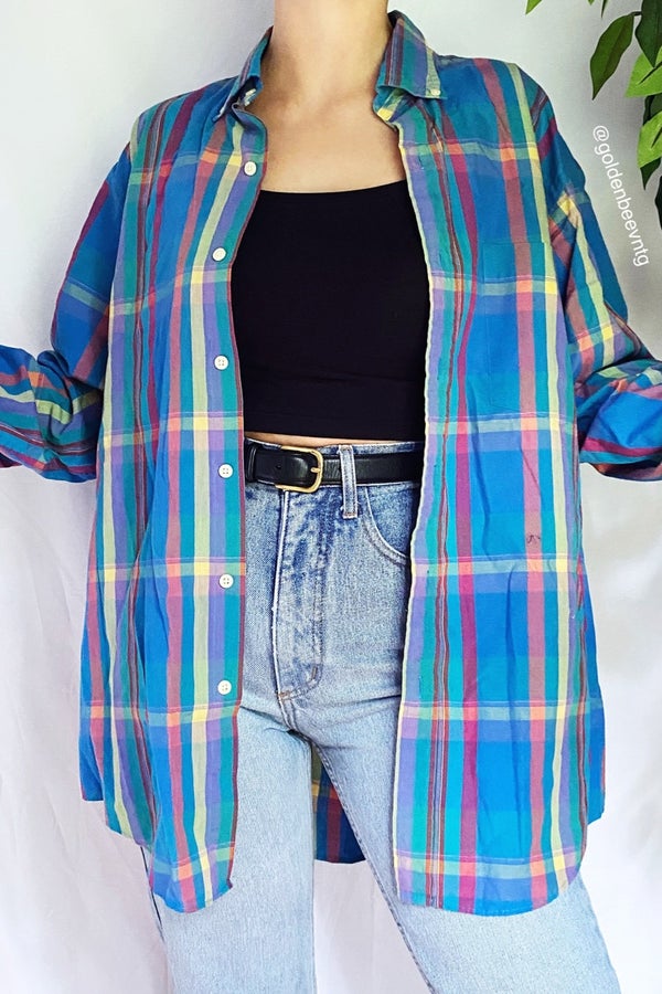 Rainbow Plaid Shirt – Vintage Society