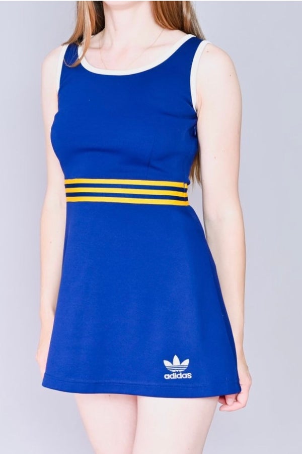 Vervolg Smash Halve cirkel ADIDAS Vintage Blue Sleeveless Mini Tennis Dress | Nuuly Thrift