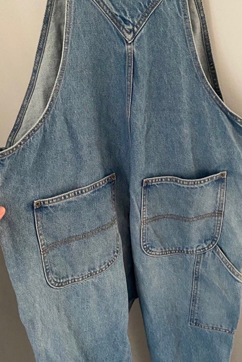 Distressed Jean Overalls for Women, Old Navy