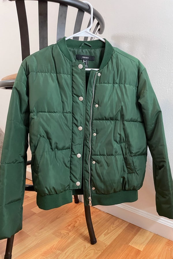 Emerald Green Bomber Jacket