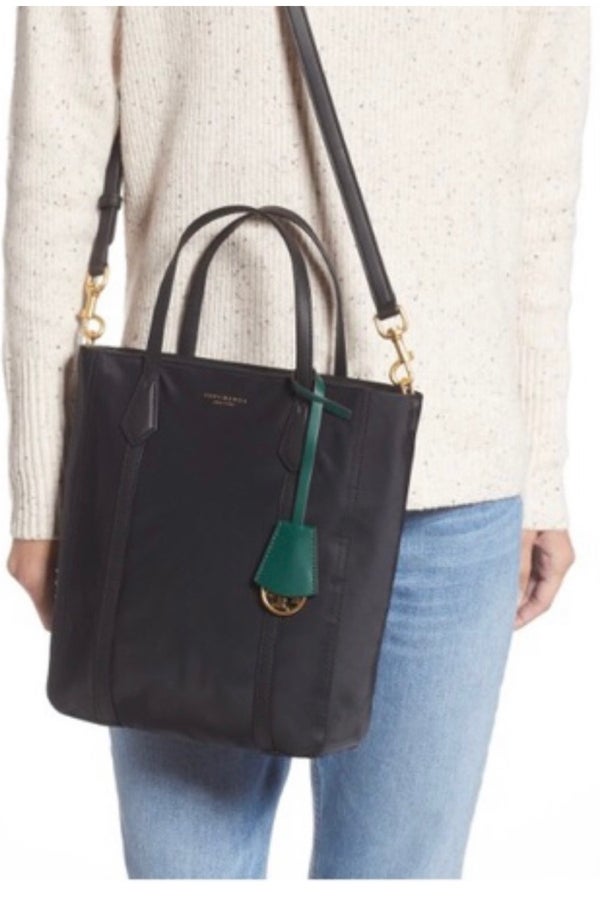 Tory Burch Perry black nylon tote | Nuuly Thrift