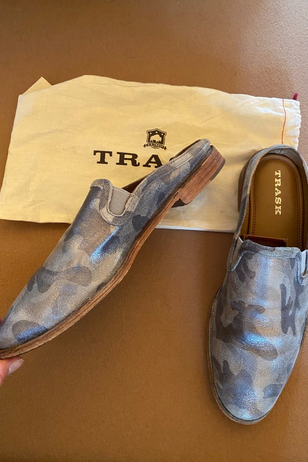 Silver camo trask mules