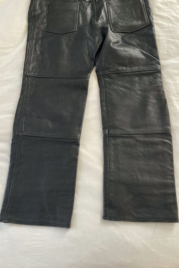 Leather trousers HARLEY DAVIDSON Black size XL International in Leather -  39601301