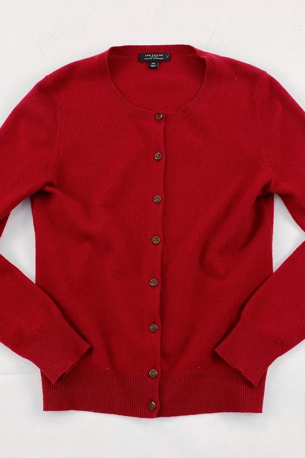 Ann taylor hot sale red cardigan