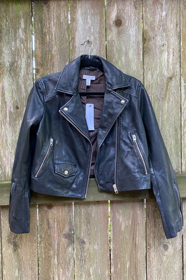 Topshop ladies leather jackets sale