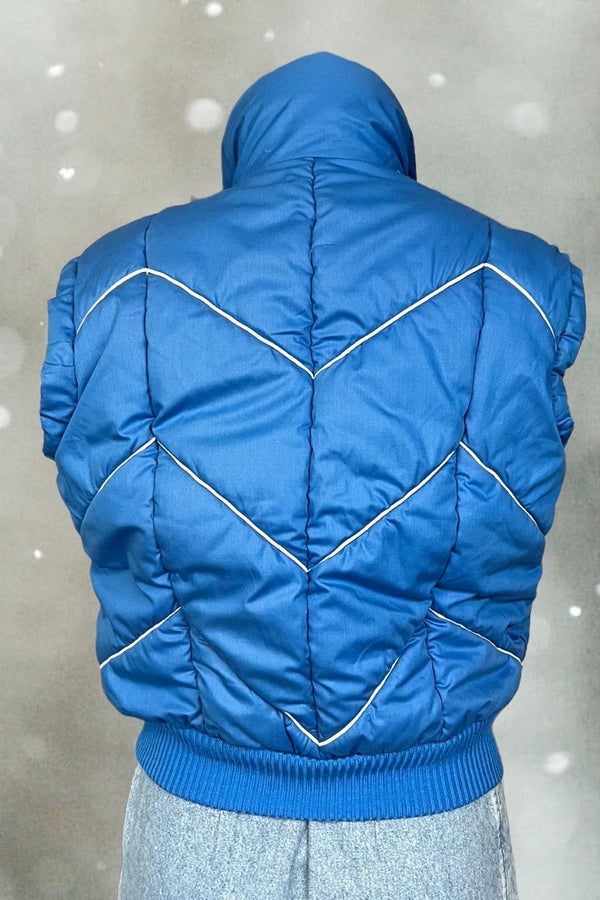 Vintage 70s/80s blue ski puffer vest | Nuuly Thrift