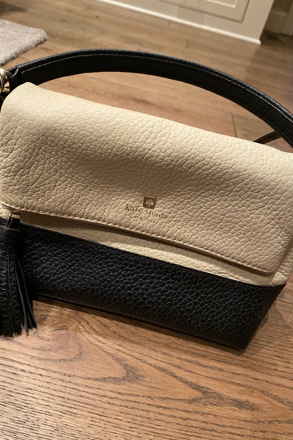 Kate spade pebbled leather fold over flap bag crea | Nuuly Thrift