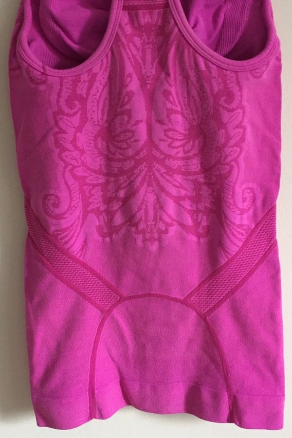 ATHLETA Hot Pink Paisley Printed Seamless Stretch