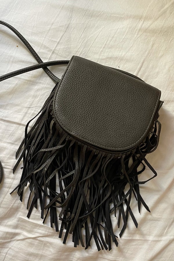 UO Faux Leather Tassel Crossbody Bag | Nuuly Thrift
