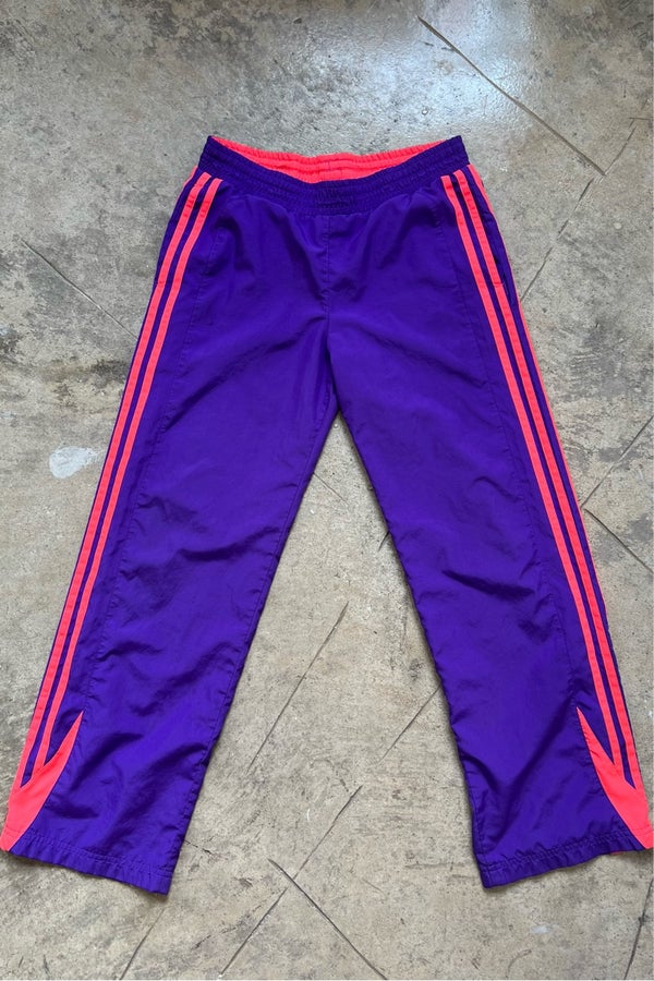 PURPLE AND CORAL ADIDAS TRACK PANTS | Nuuly Thrift