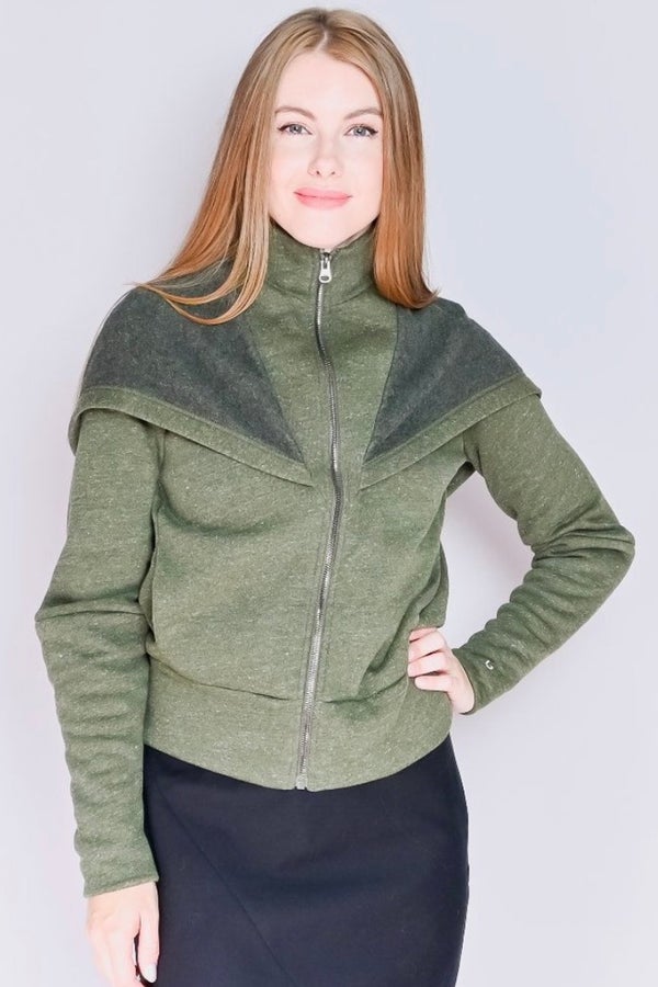 ALO YOGA Green Hooded Chill Jacket Nuuly Thrift