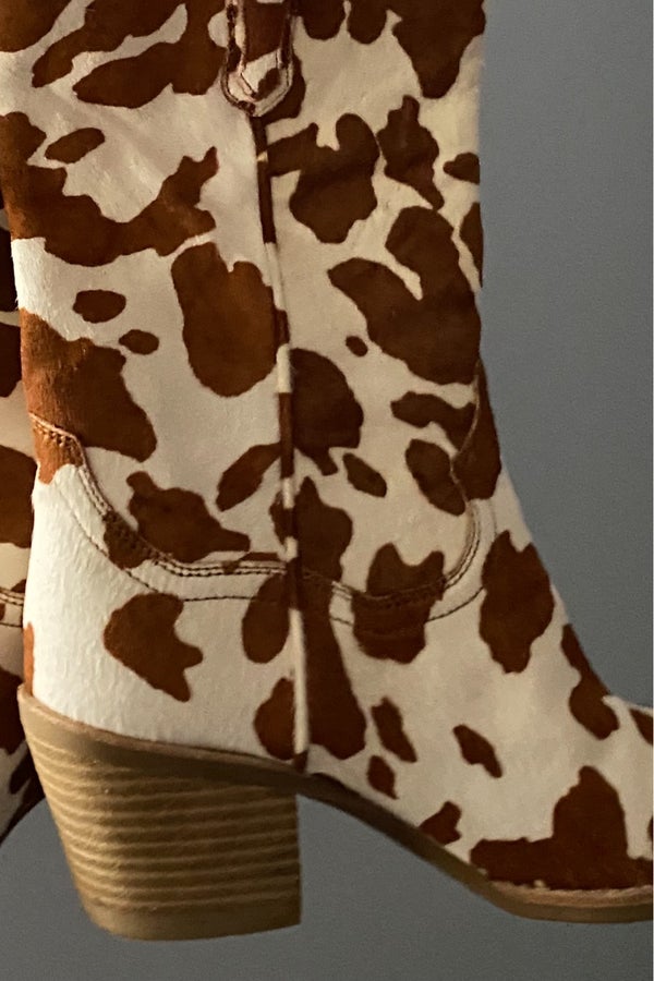 Jeffrey campbell clearance cow print boots