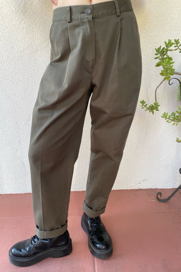 Vintage 1980's L.L Bean Fleece Lined Workwear Chino Khaki Pants