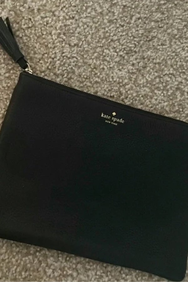 Kate spade black clutch hot sale