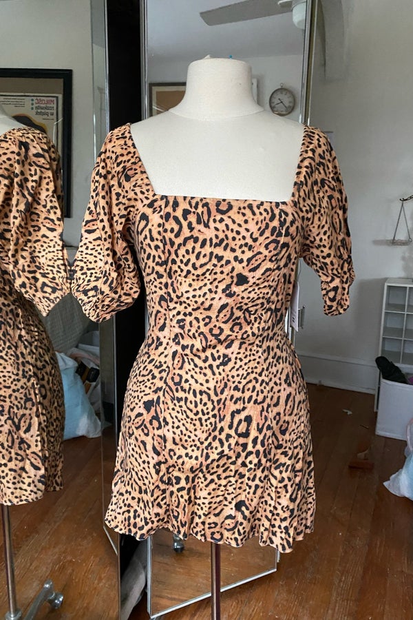 Mini cheetah best sale print dress