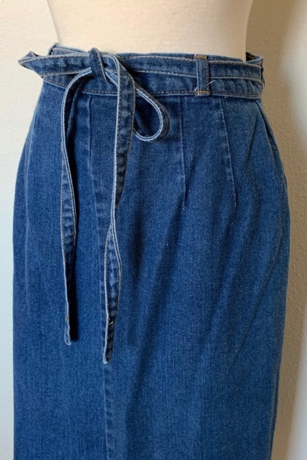 Denim wrap skirt clearance 80s