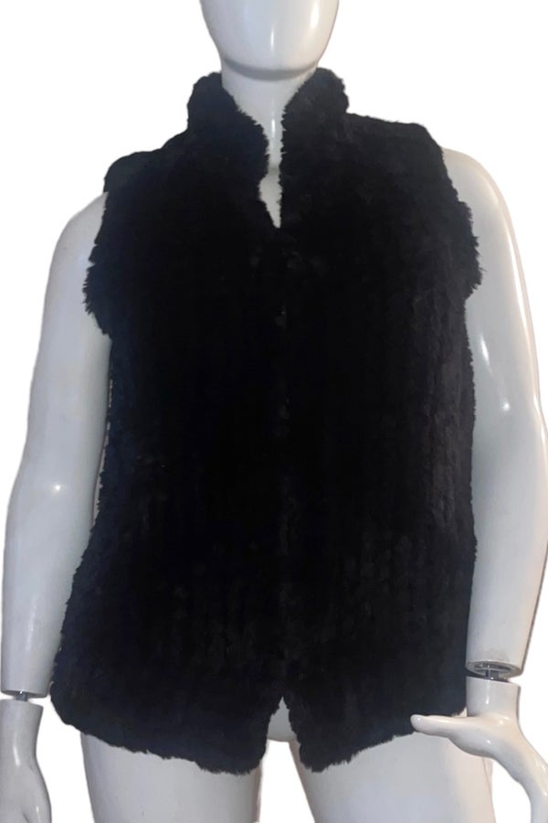 Aqua faux fur outlet vest