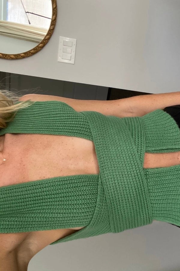 Green Wrap Top Nuuly Thrift