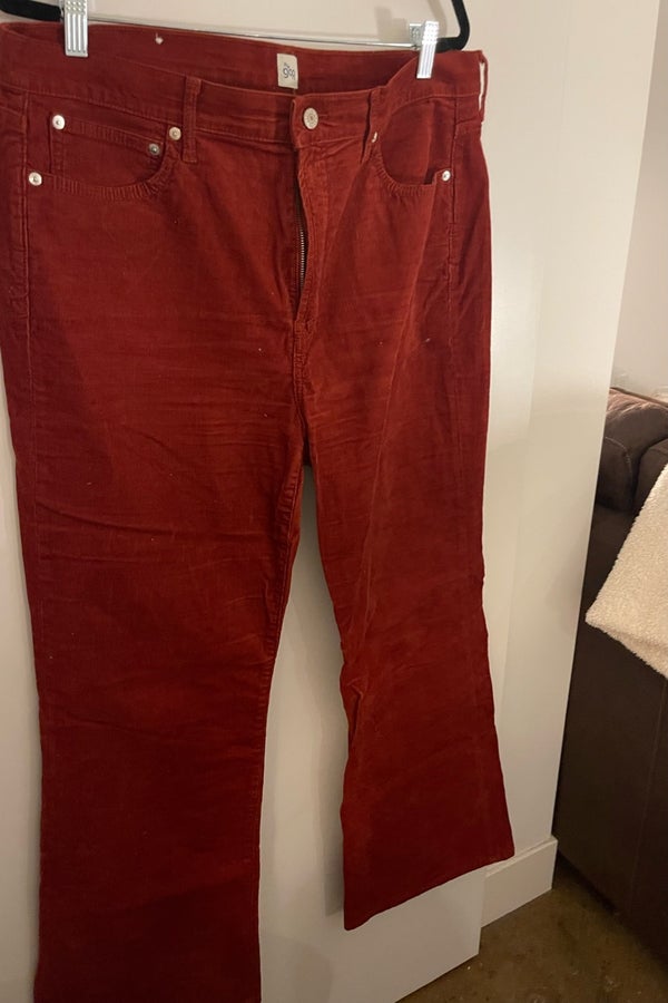 Gap burgundy corduroy flare pants | Nuuly Thrift