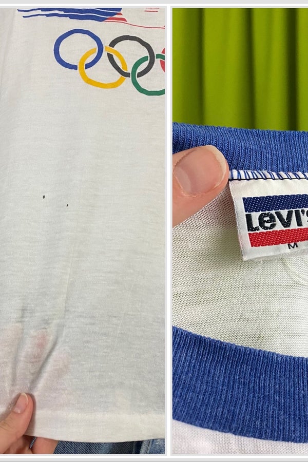 80s Vintage 1984 Levi’s X Olympics Single Stitch Ringer Tee