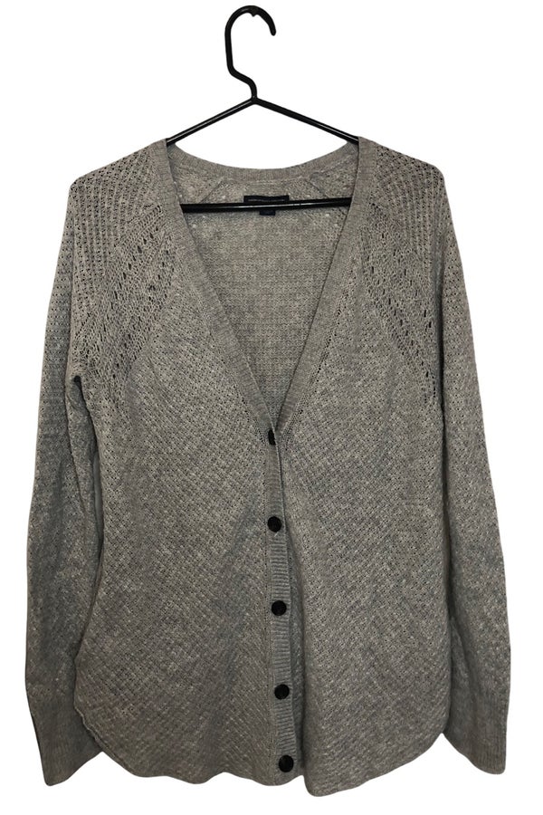 AEO Grey Knit Grandpa Cardigan | Nuuly Thrift