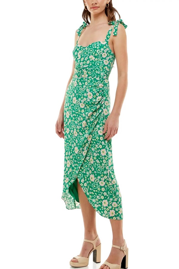 Wayf floral hotsell wrap dress