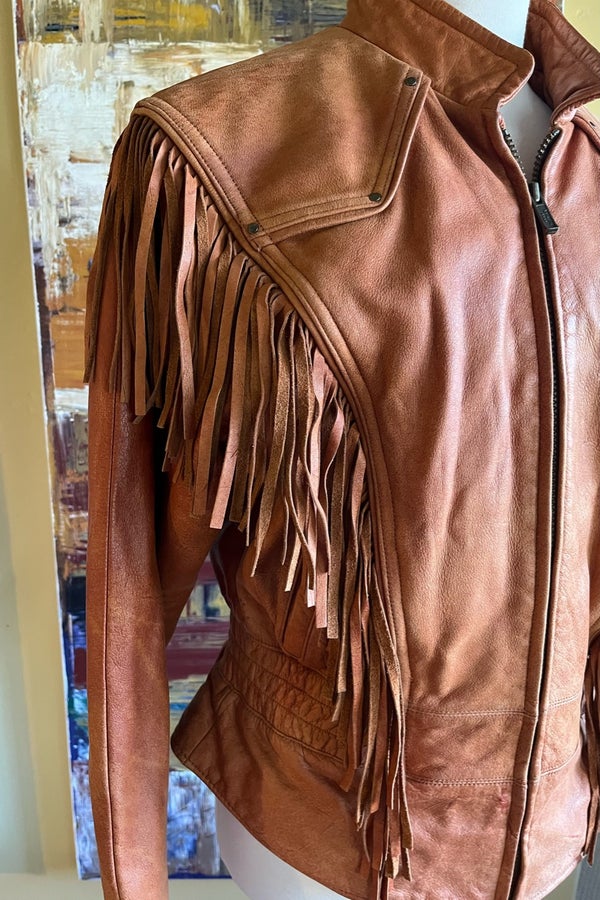 Wilson's Adventure Bound Vintage Leather Fringe Ja | Nuuly Thrift