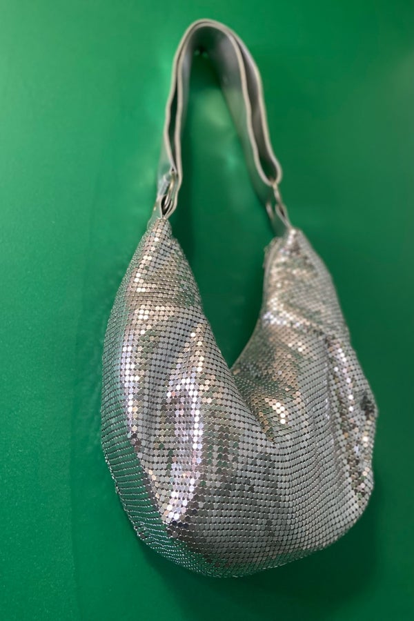 Y2k Sparkly Silver Purse Shoulder Bag Purse for Women Everyday Purse Hobo  Bag