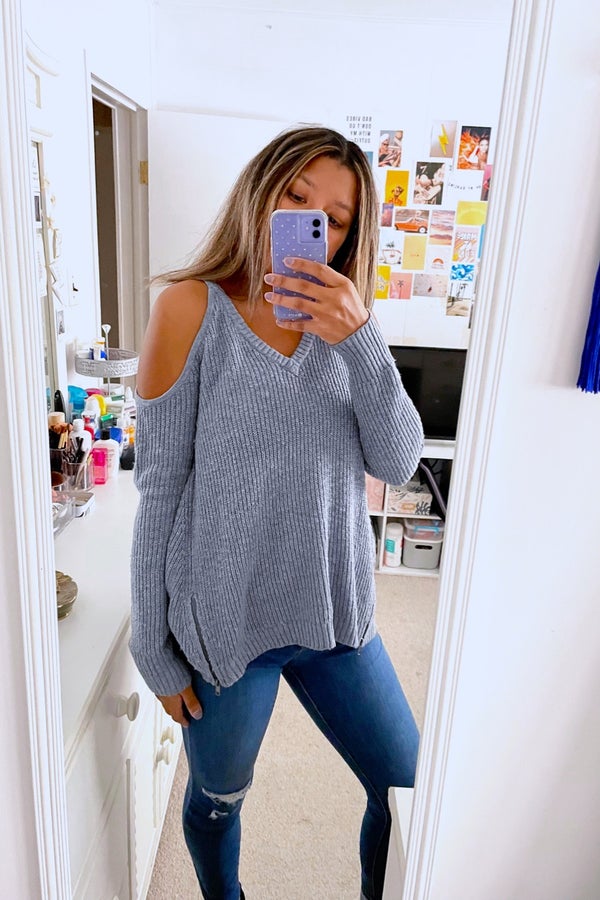 American eagle cold shoulder cheap sweater