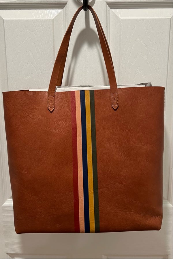 Madewell rainbow stripe discount bag