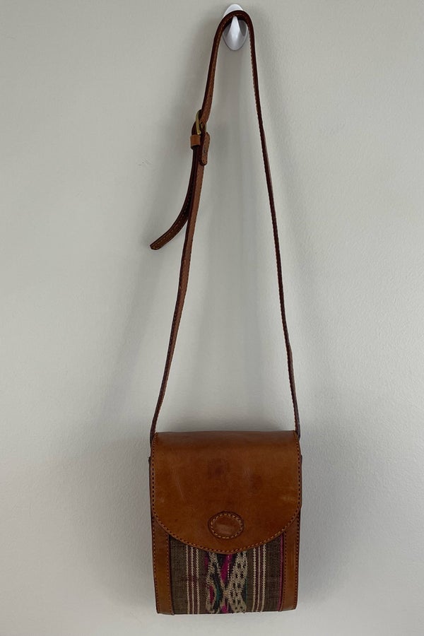 Leather Crossbody Bag Medium Brown Distressed Leather Purse 