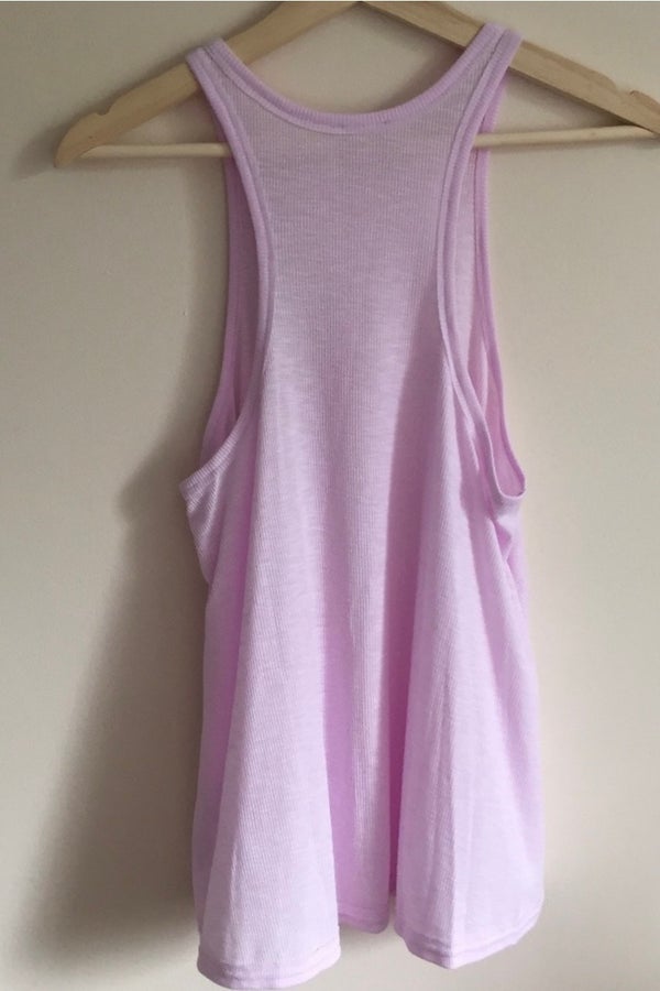 Ribbed Vest Top In Lilac - Blush Boutique