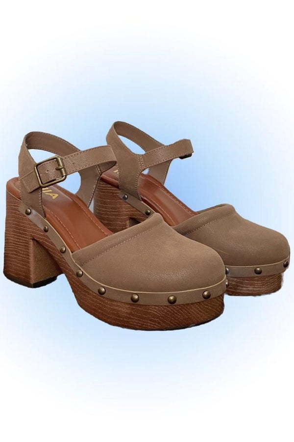 MIA Wood Platform Studded Mary Jane Clogs Nuuly Thrift