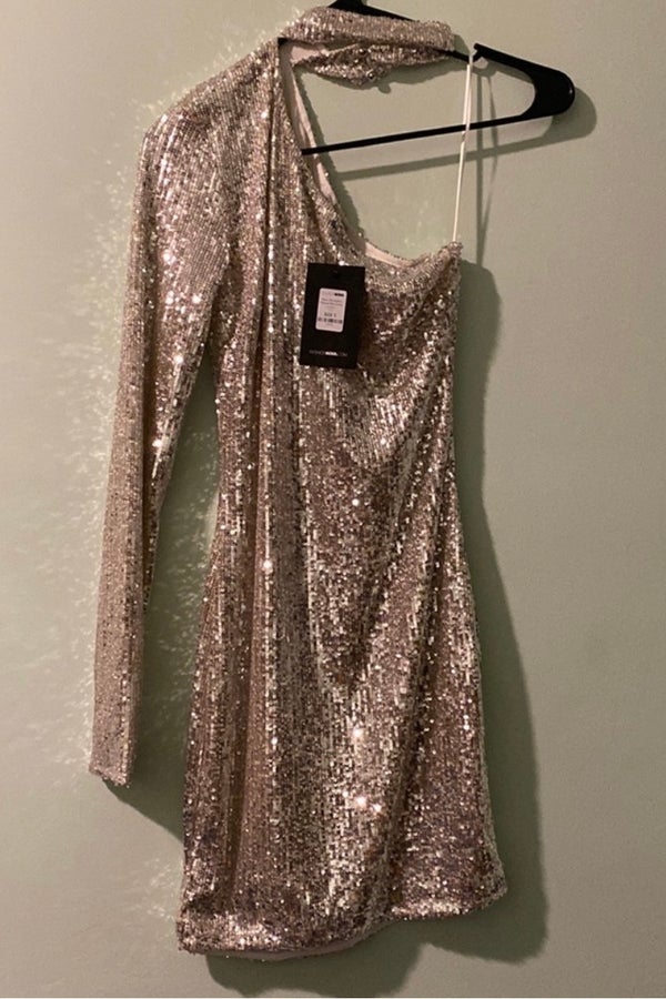 At The Disco Sequin Mini Dress - Silver, Fashion Nova, Dresses