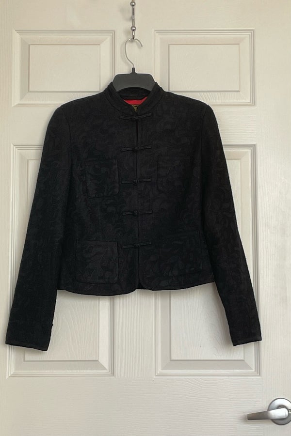 Lucky Brand, Jackets & Coats, Vintage Y2k Lucky Brand Velour Cropped  Jacket With Patches