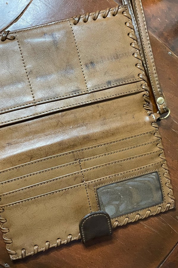 Fossil Crossbody Leather Purse + Bonus Wallet