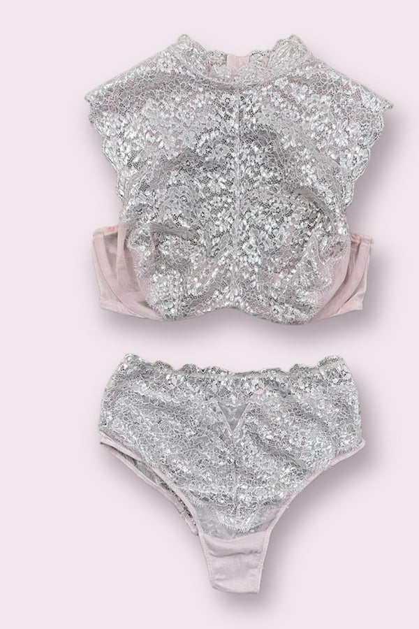 Pink & Silver Sequin Victoria's Secret Bikini Bra