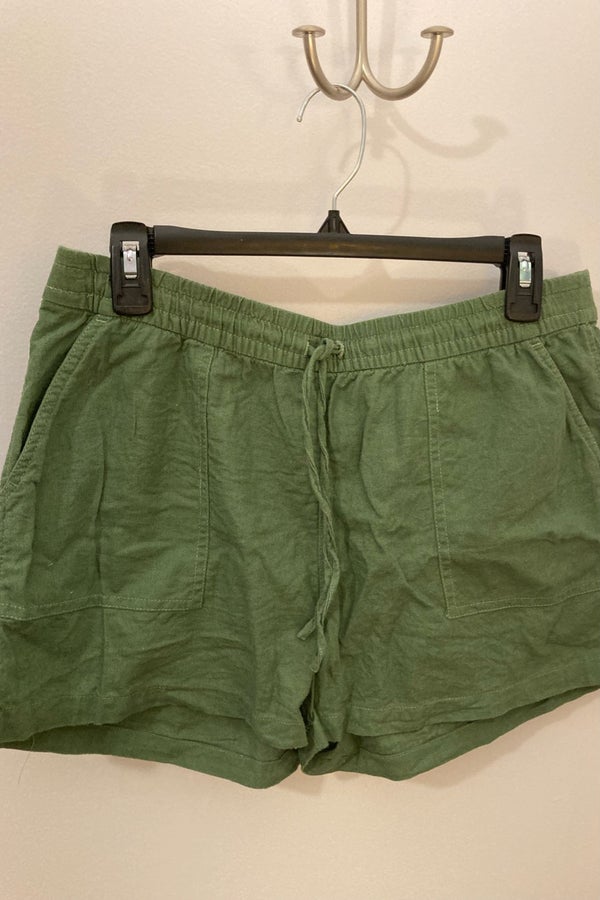 j crew linen drawstring shorts