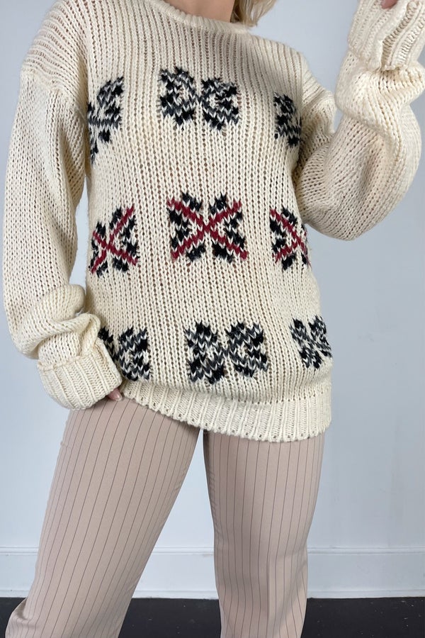 Cream Chunky Knit Sweater