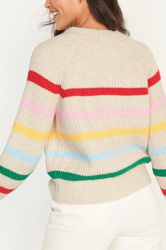 Chunky Stripes Knit Top - Ready-to-Wear 1ABCN5