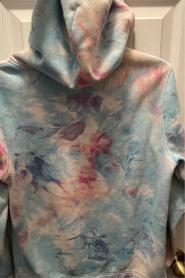 Hollister blue tie online dye hoodie