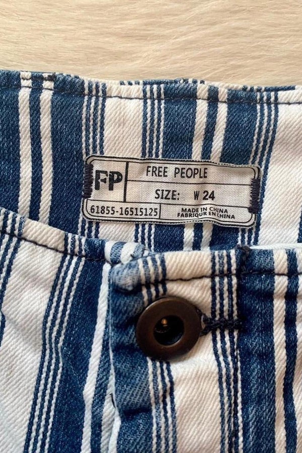 Free people hot sale striped jeans