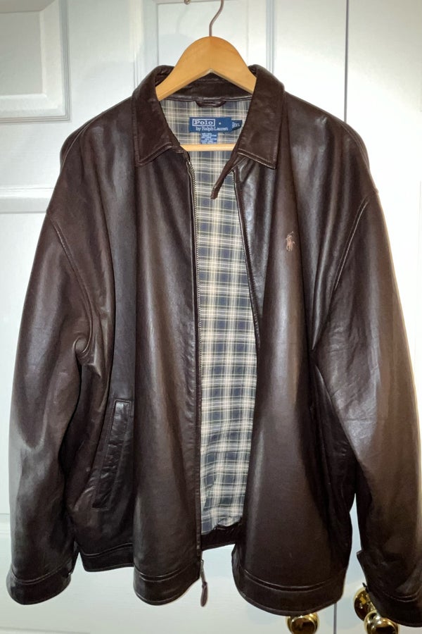 Men's Vintage Polo By Ralph Lauren Brown Leather B | Nuuly Thrift