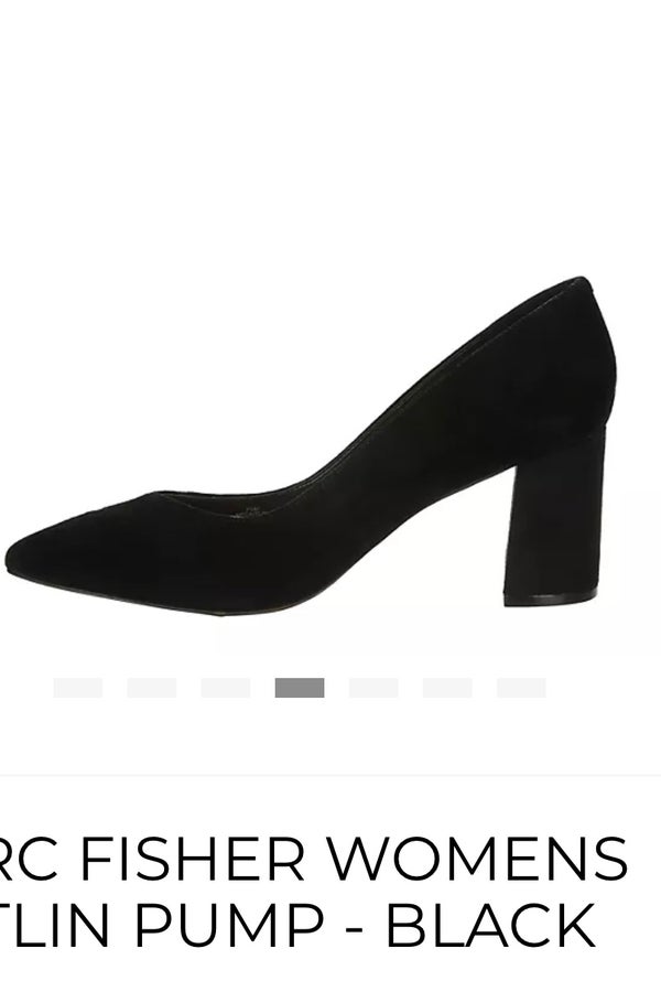 Marc fisher black hot sale suede pumps