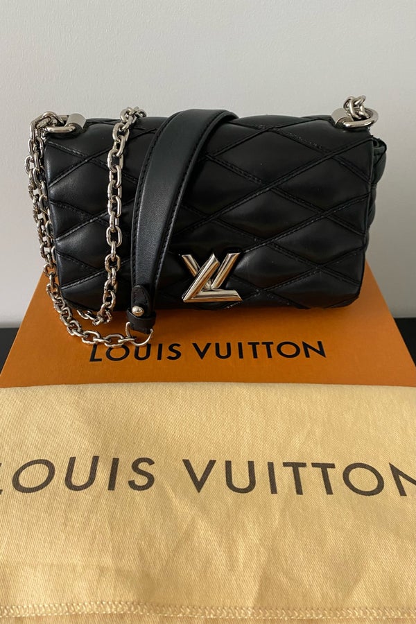 Louis Vuitton Black Quilted Lambskin Leather GO-14 Malletage PM