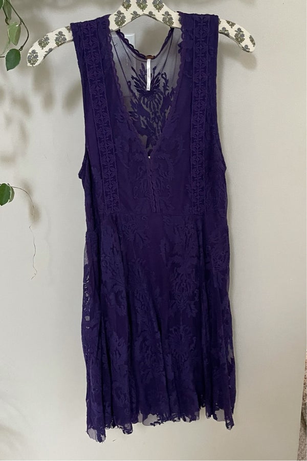 Free people outlet purple lace dress