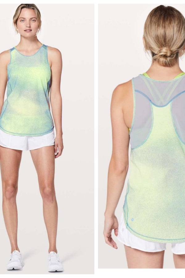 Lululemon green and white size 6 nwot women's Lululemon All Yours Tank