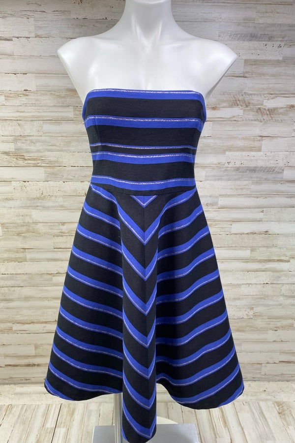 Halston heritage striped outlet dress