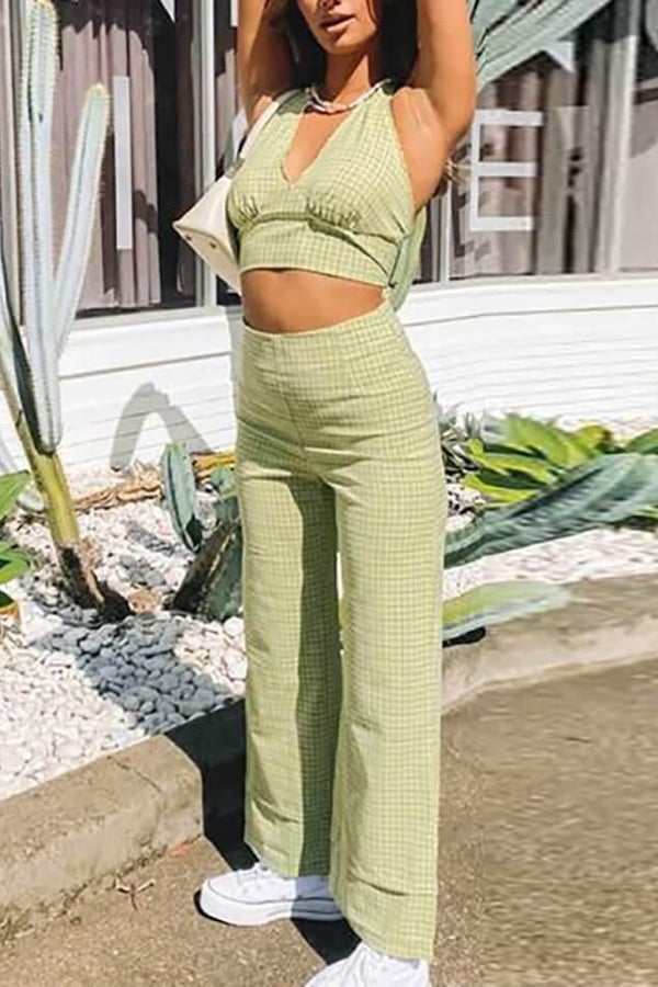 Green Plaid 2 piece outfit | Nuuly Thrift
