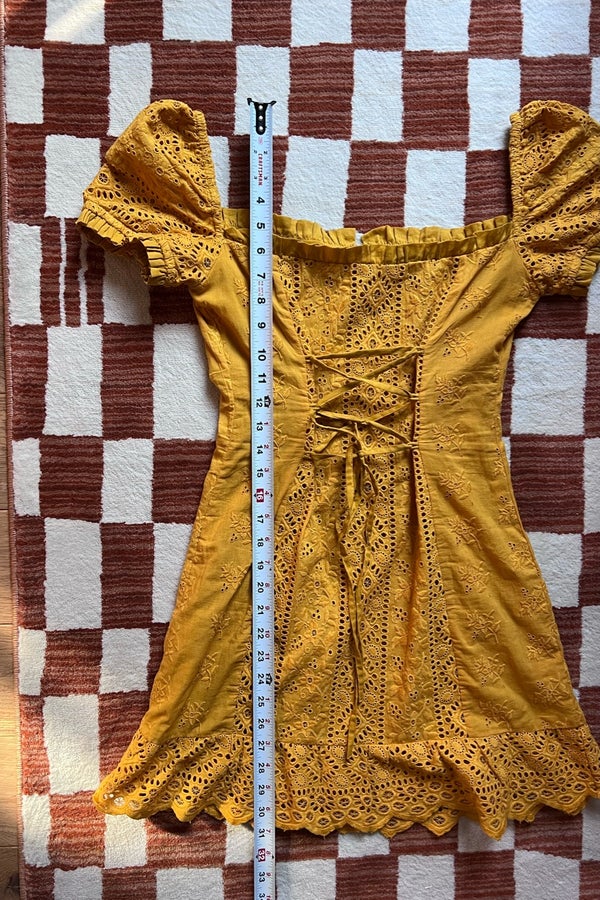 Mustard shop eyelet dress